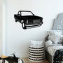 Wallity GMC Sierra 1990 Escultura de pared de metal Negro